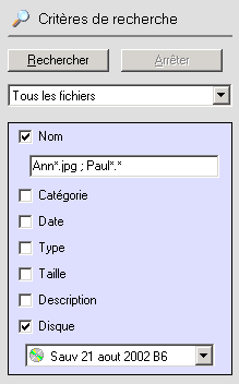 Search criteria